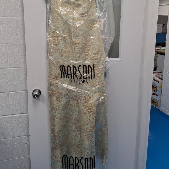 NWT Marsoni by Colors MV1346 Mother of the Bride Dress Sage Green Size 8 - Picture 10 of 10